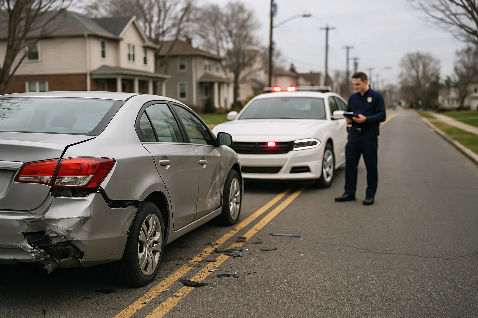 Editorial scene representing How Do I Get My Crash Report in NJ? in New Jersey