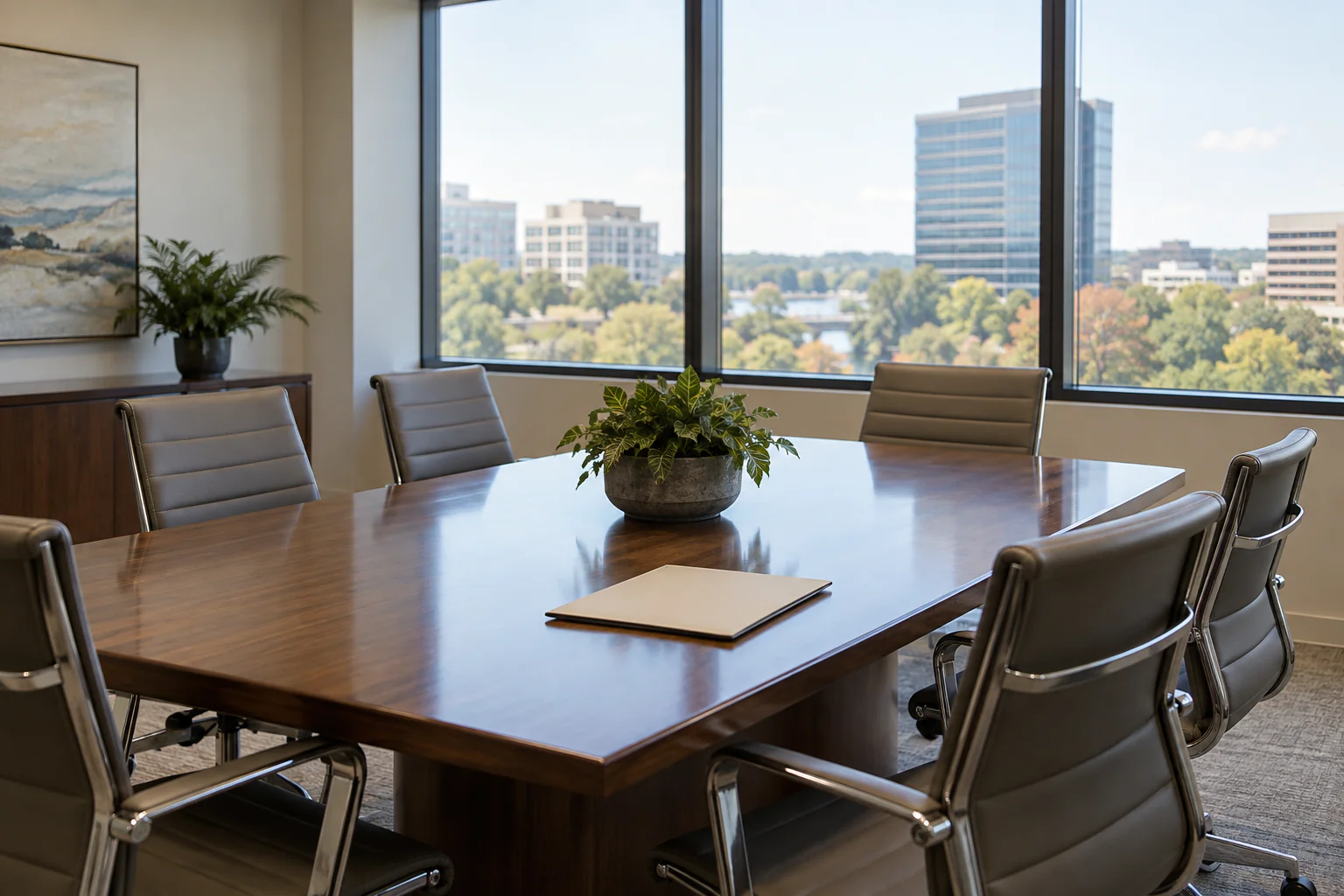 Empty business conference room